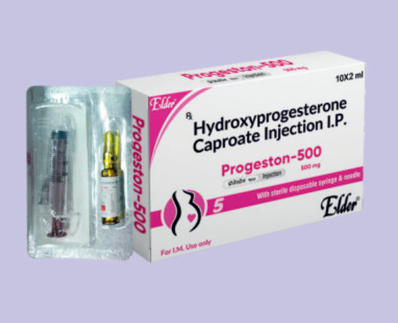 PROGESTON 500 INJ 2ML ( Hydroxyprogesterone Caproate IP 500MG
) by Elder