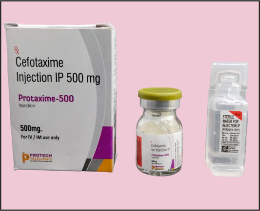 PROTAXIME 500 VIAL ( Cefotaxime (500Mg) ) by Protech