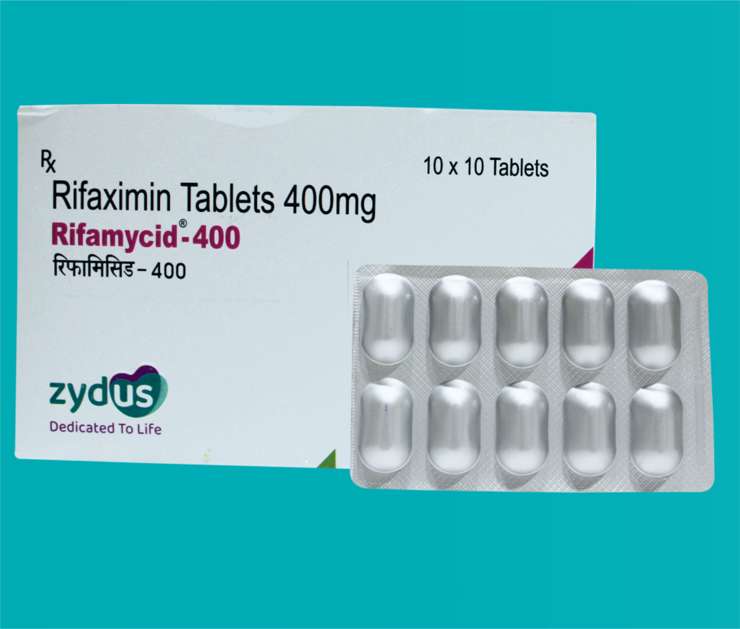 RIFAMYCID 400
TABS 10x10 ( Rifaximin 400 mg ) by Zydus