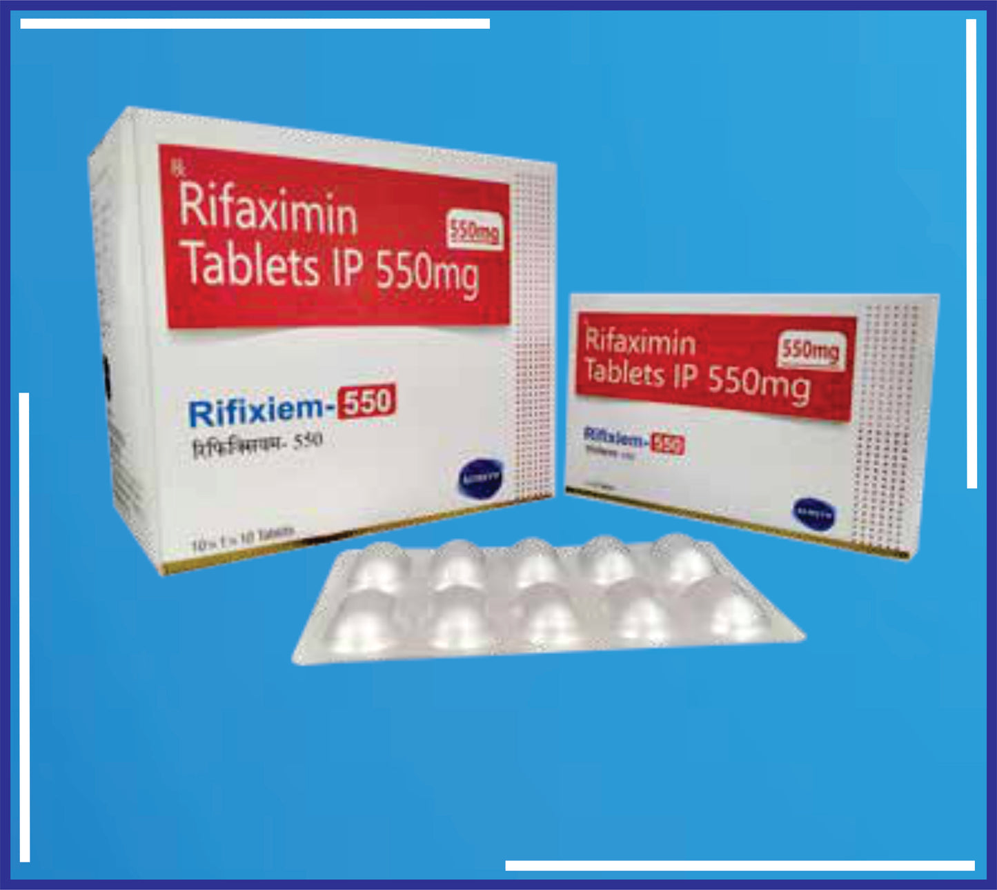 Rifixiem 550 Tab ( Rifaximin 550Mg ) pack 10x1x10 by Kemsyn