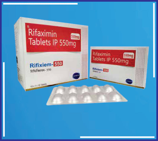 Rifixiem 550 Tab ( Rifaximin 550Mg ) pack 10x1x10 by Kemsyn