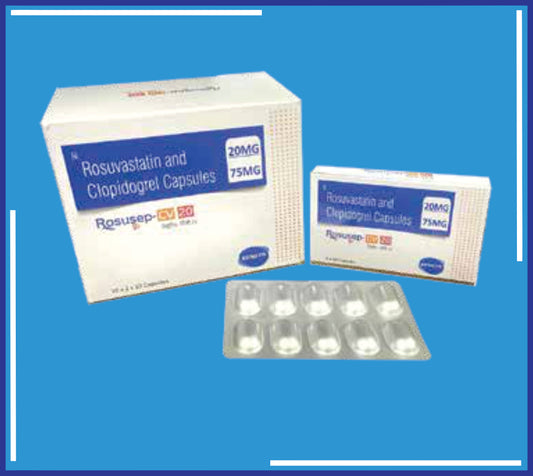 Rosusep Cv 20 Cap ( Rosuvastatin Calcium 20Mg + Clopidogrel 75Mg ) pack 10x2x10 by Kemsyn