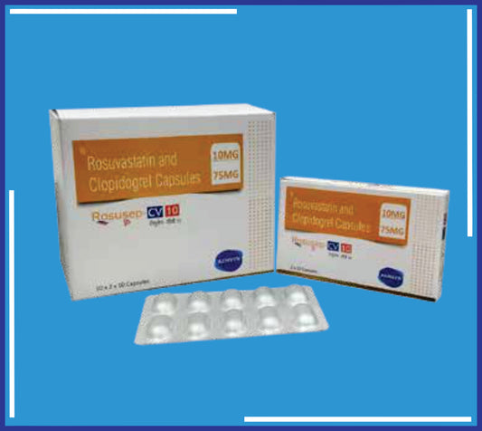 Rosusep Cv 10 Cap ( Rosuvastatin 10 Mg + Clopidogrel 75 Mg ) pack 10x2x10 by Kemsyn