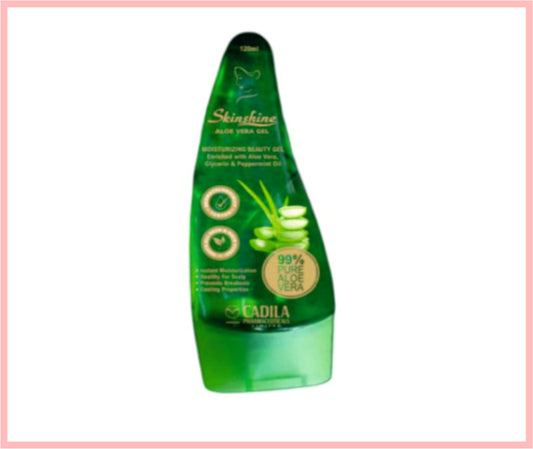 Skinshine Aloe Vera Gel 120 Ml ( Enriched With Aloe Vera,Glycerin,& Pippermint Oil ) By Cadila