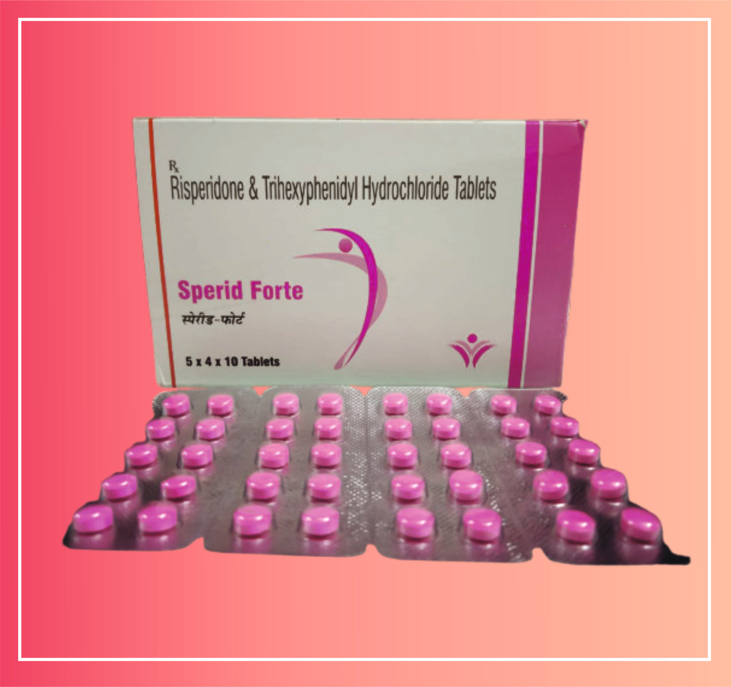 Risperidone 4, Trihexyphenidyl Hcl 2 {Rate of 10 Tab} by Dellwich