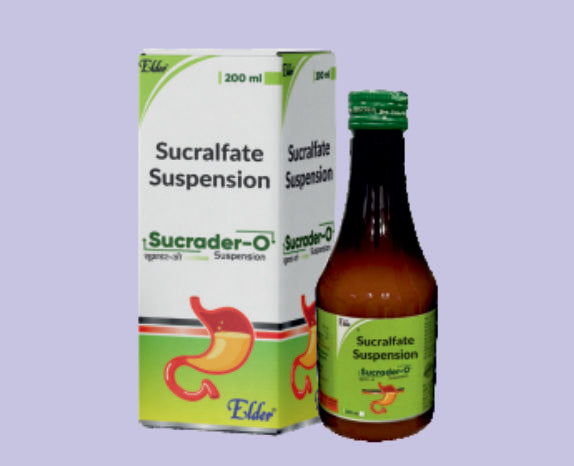SUCRADER O SUSPN 200ML ( Sucralfate 1000mg, Oxetacaine 10mg ) by Elder