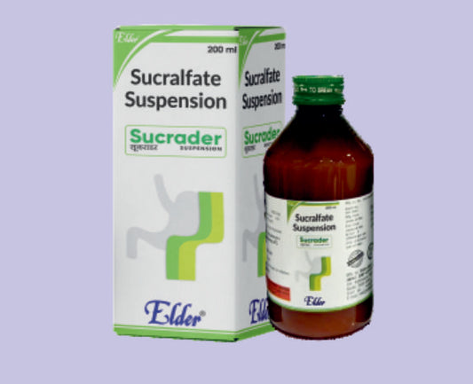 SUCRADER  SUSPN 200ML ( Sucralfate 1000mg ) by Elder