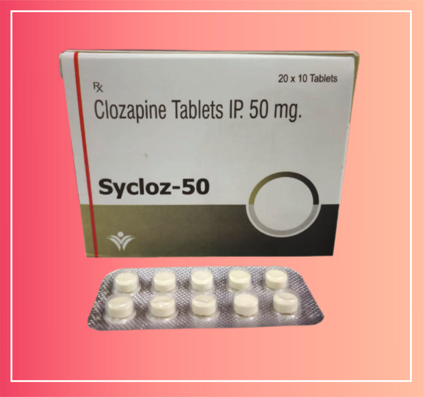 Clozapine 50 {Rate of 10 Tab} by Dellwich
