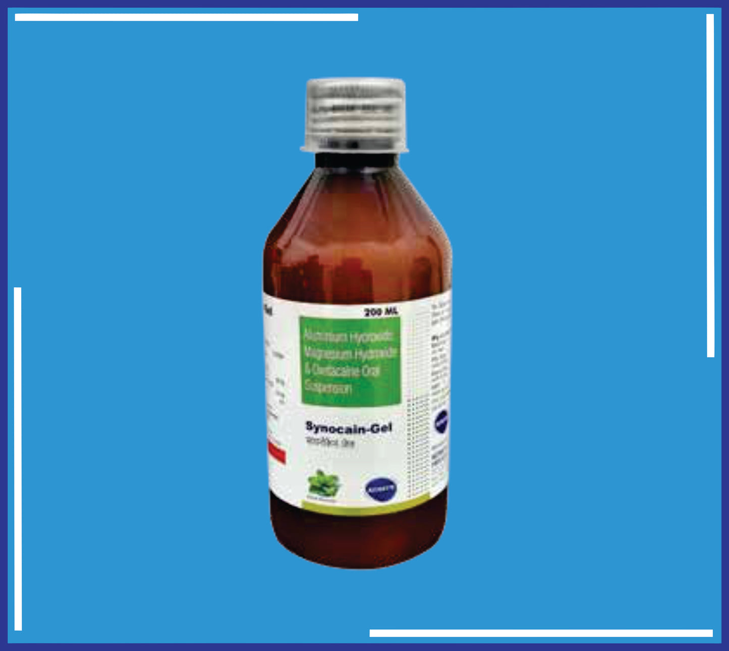 Synocaine Gel 200Ml ( Dried Aluminium Hydroxide Ip Gel 0.291Mg + Magnesium Hydroxide Ip 98Mg + Oxetacaine Bp 10Mg Syrup ) pack 200ml by Kemsyn