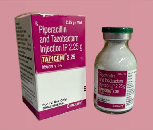 Tapicem 2.25Gm Inj ( Piperacillin 2 Gm + Tazobactam 250 Mg
 ) By Emcure