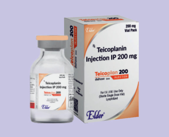 TEICOPLAN 200 INJ VIAL ( Teicoplanin IP 200mg ) by Elder
