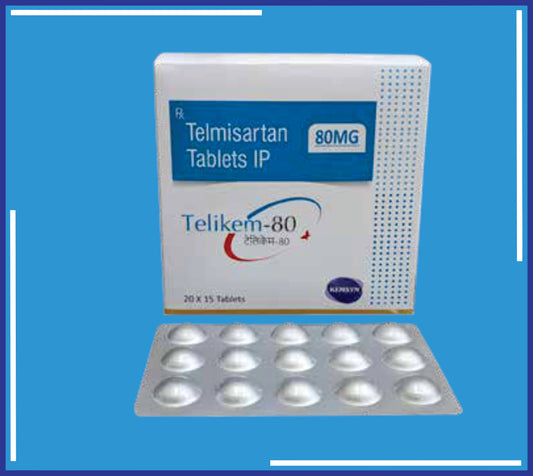 Telikem 80 Tab ( Telmisartan Ip 80Mg ) pack 20x15 by Kemsyn
