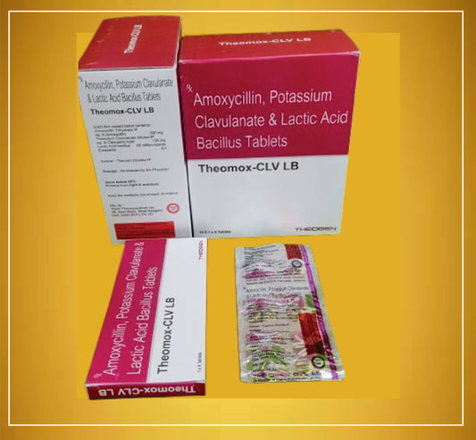 THEOMOX CLV LB TAB 6'S ( Amoxycillin (500Mg) + Clavulanic Acid (125Mg) + Lactobacillus (60Million Spores) ) By Theon