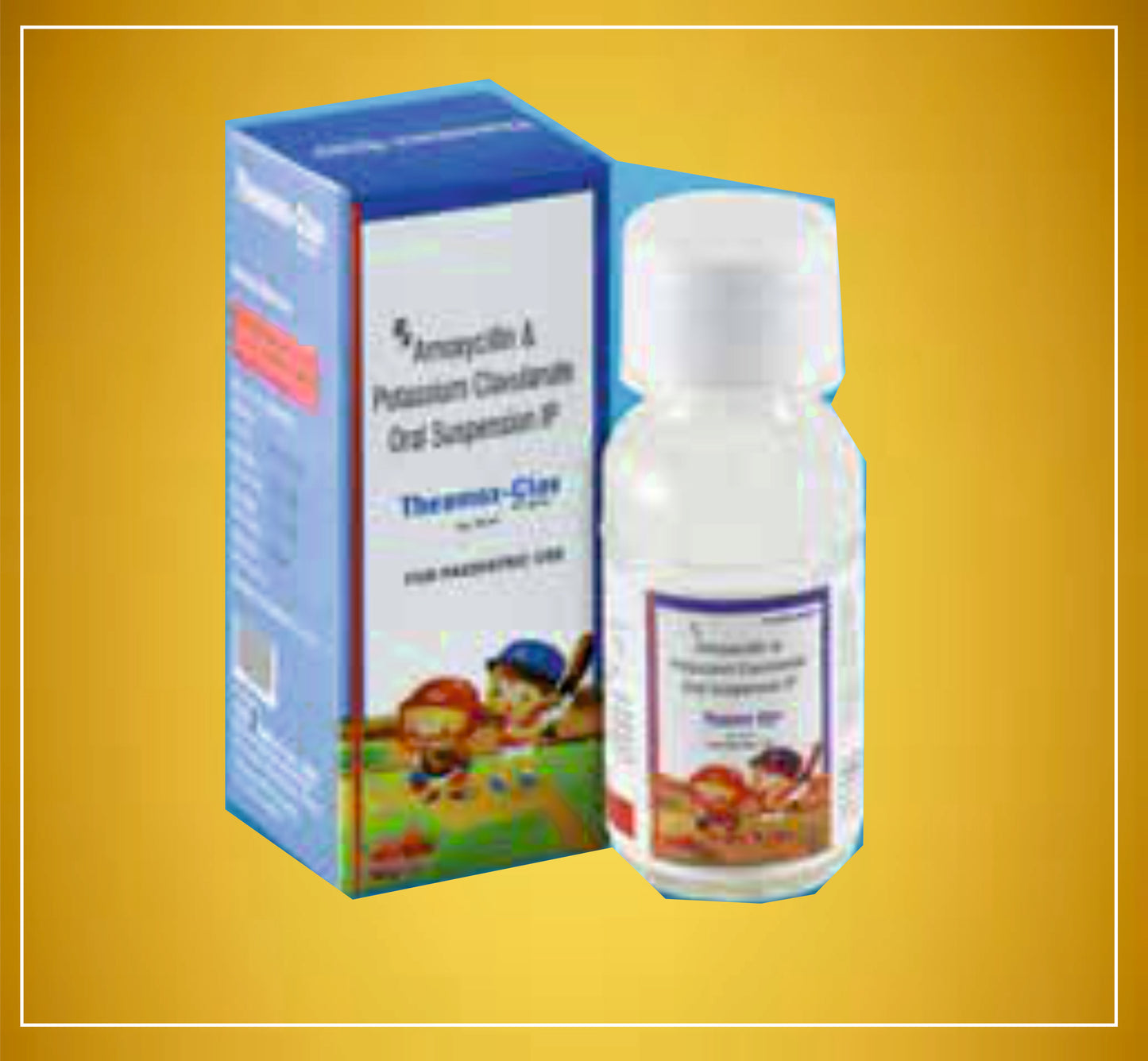 THEOMOX CLAV DS WITHOUT WATER 30 ML ( Amoxycillin  (200Mg/5Ml) +  Clavulanic Acid (28.5Mg/5Ml) ) By Theon