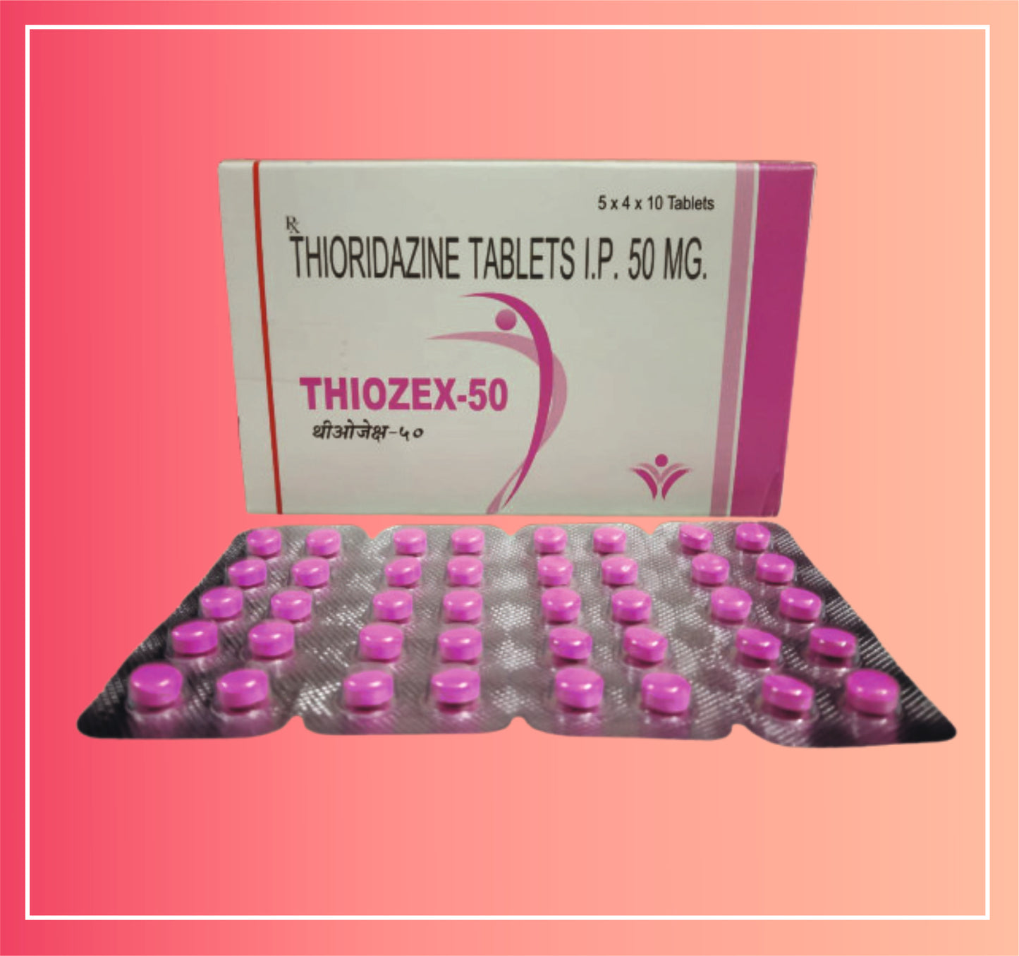 Thioridazine Hcl 50 {Rate of 10 Tab} by Dellwich