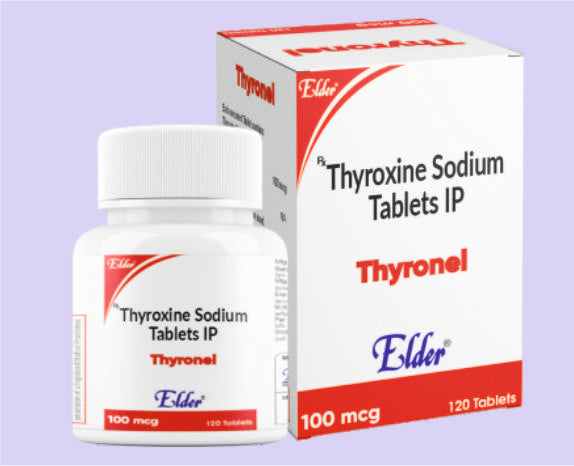 THYRONEL 100 TABS 120 TABS ( Thyroxine 100mcg ) by Elder