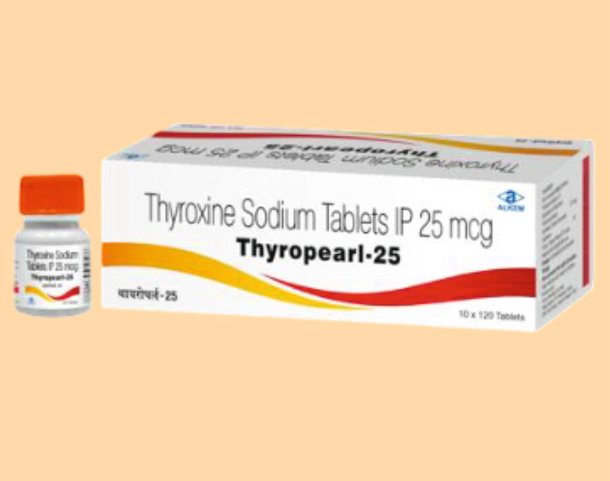 Thyropearl 25 Tablets (120'S) (Thyroxine Sodium 25 Mcg) Pack 120'S By Alkem1