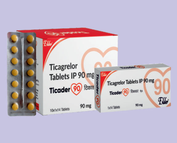 TICADER 90 TABS 14'S 14'S ( Ticagrelor 90mg ) by Elder