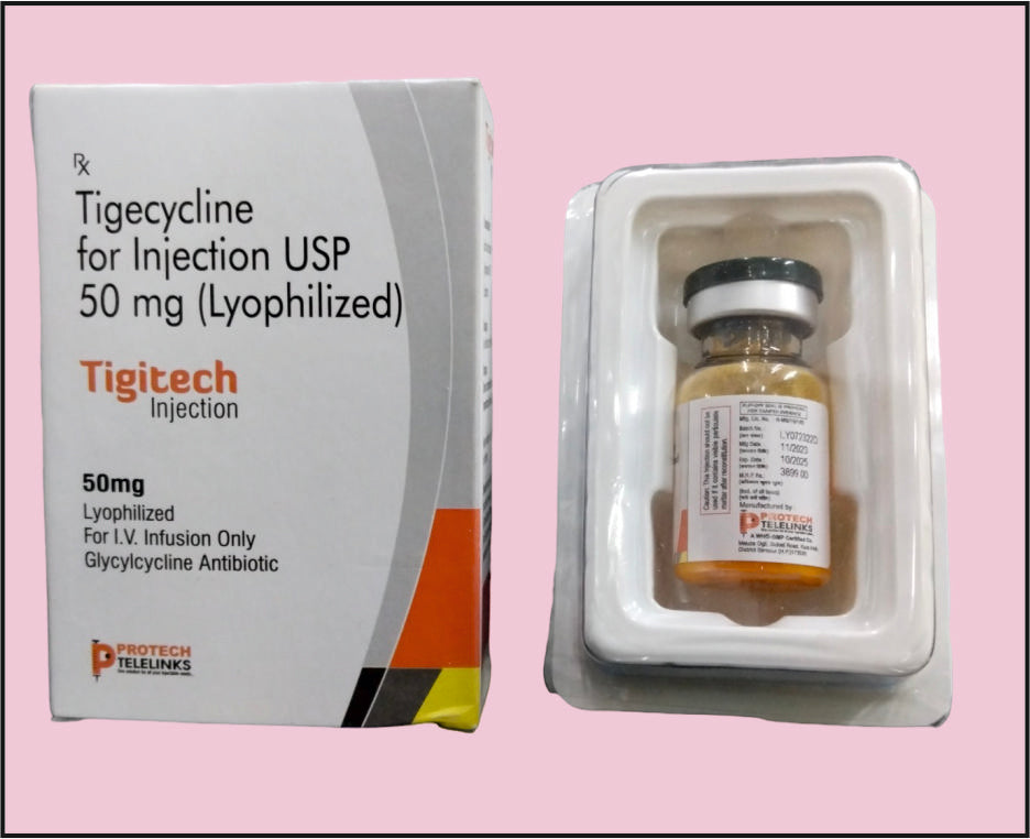 TIGITECH-50 VIAL ( Tigecycline (50Mg) ) by Protech