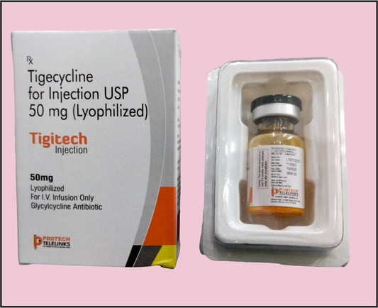 TIGITECH-50 VIAL ( Tigecycline (50Mg) ) by Protech