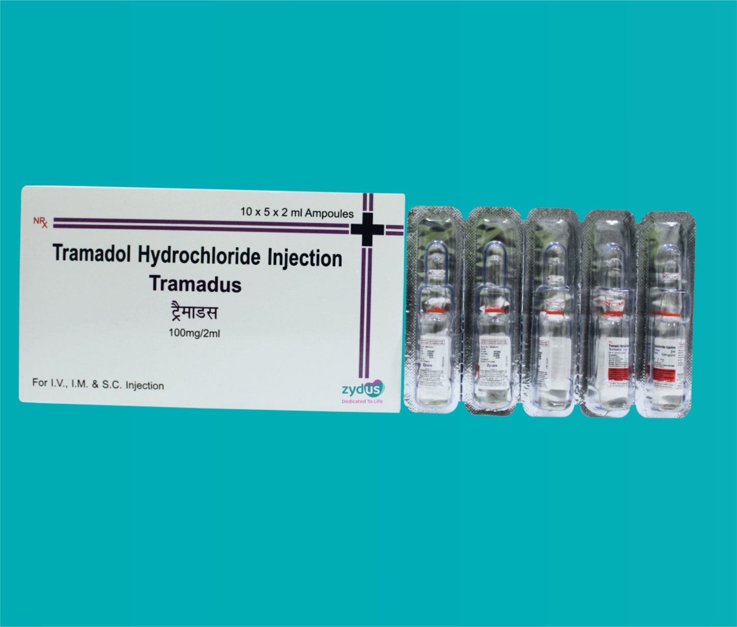 TRAMADUS INJECTION 2 ML. 2ml. ( Tramadol IP 50 mg ) by Zydus