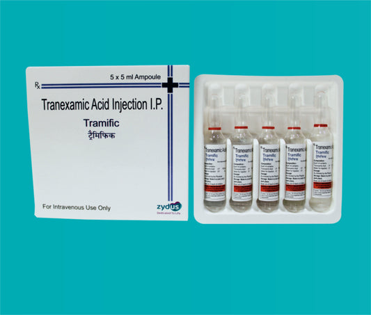 TRAMIFIC INJECTION 5ml.Amp. ( Tranexamic Acid Injection IP 500 mg Water for Injection IP q.s. ) by Zydus