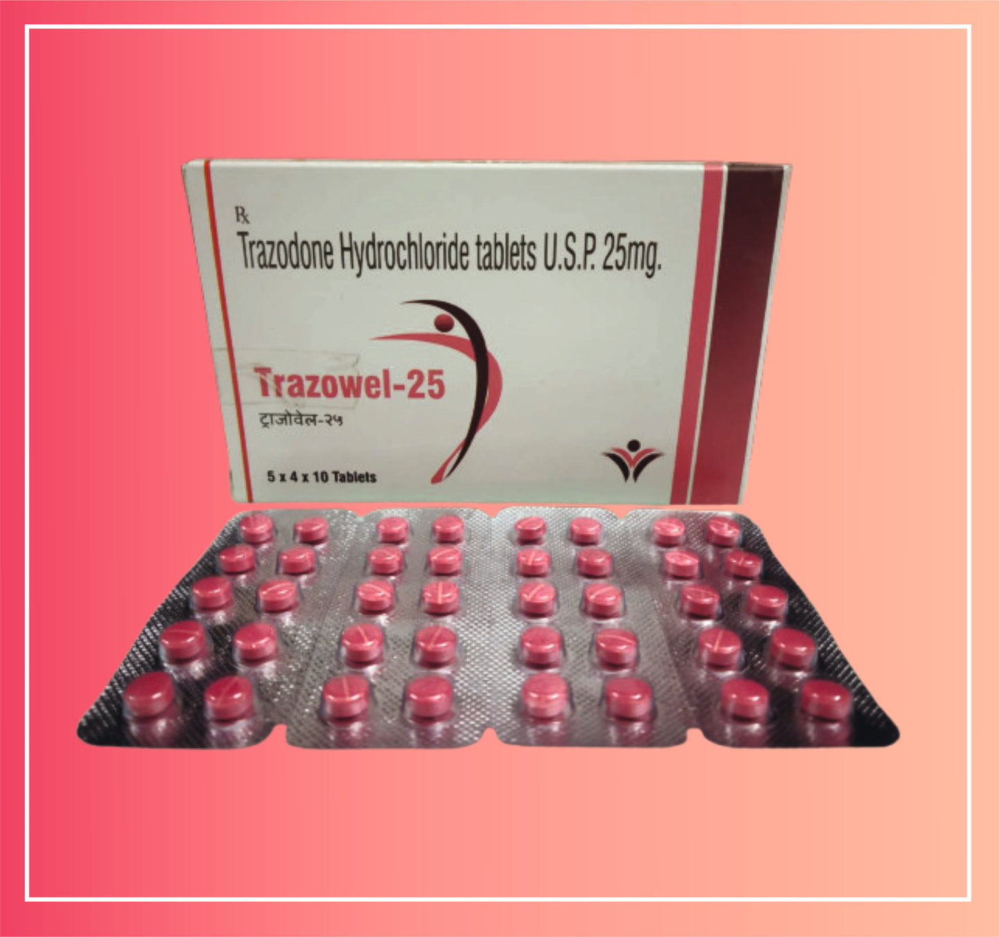 Trazodone Hcl 25 {Rate of 10 Tab} by Dellwich