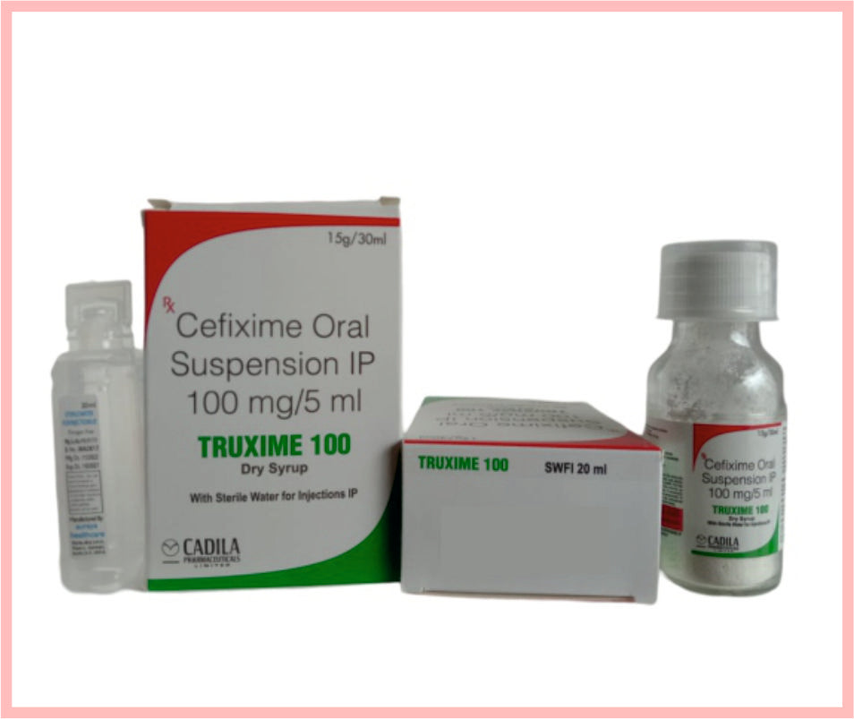 Truxime 100Mg Dry Syrup 30 Ml ( Cefixime 100Mg/5Ml (With Water For Reconstitution) ) By Cadila