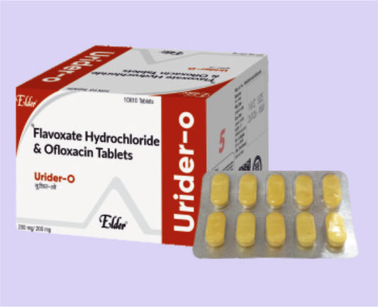 URIDER O TABS (200/200MG) 10'S ( Flavoxate 200mg,Ofloxacin 200mg ) by Elder