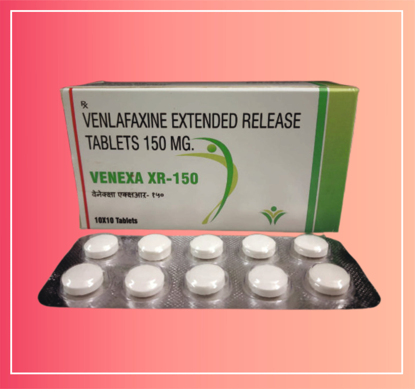 Venlafaxine Hcl 150 (Er) {Rate of 10 Tab} by Dellwich