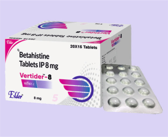 VERTIDER 8 TABS 15'S ( Betahistine Hydrochloride 8mg ) by Elder