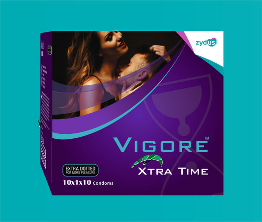 VIGORE XTRATIME CONDOM 10X1X10 10X1X10 ( Multitexture Condom ) by Zydus