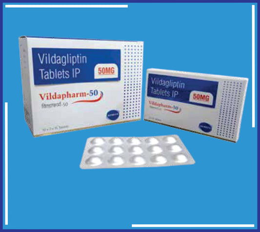 Vildapharm-50 Tab ( Vildagliptin Ip 50Mg ) pack 10x2x15 by Kemsyn