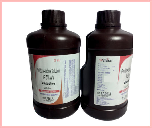 Vistadine. 2000 Ml ( Povidone Iodine 5% Solution ) By Cadila