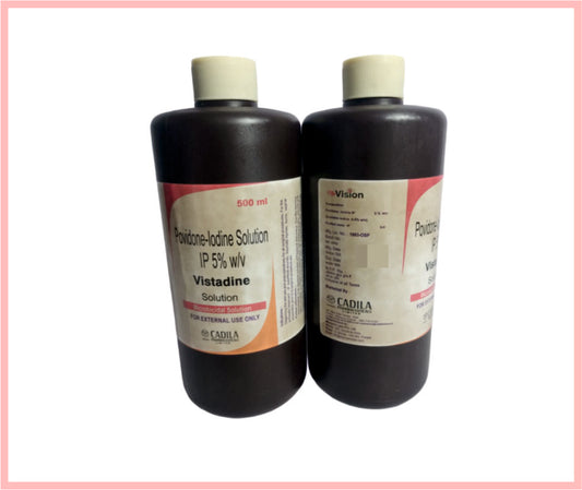 Vistadine 500 Ml ( Povidone Iodine 5% Solution ) By Cadila