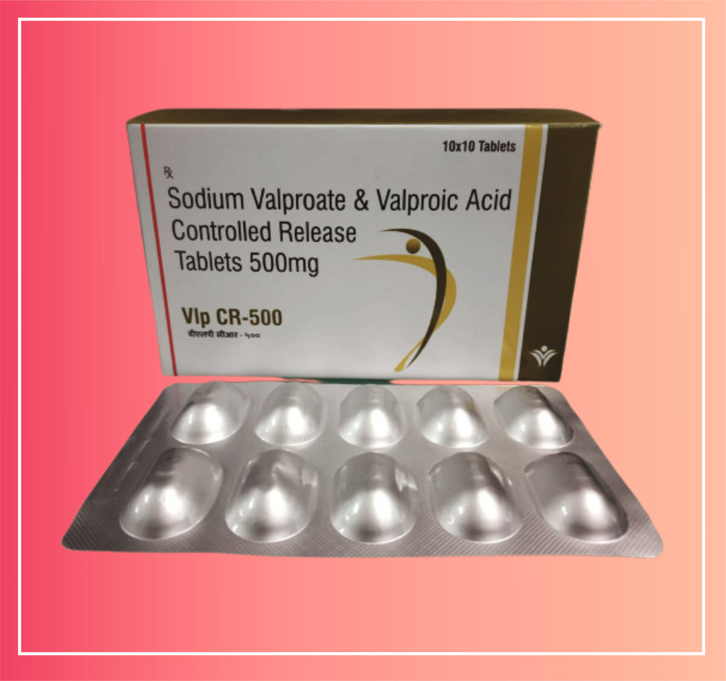 Sodium Valproate 333, Valproic Acid 145 (Cr) {Rate of 10 Tab} by Dellwich
