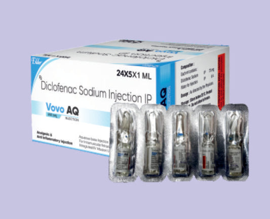 VOVO AQ AMPOULE 1ML 1ML ( Diclofenac Sodium 75mg ) by Elder