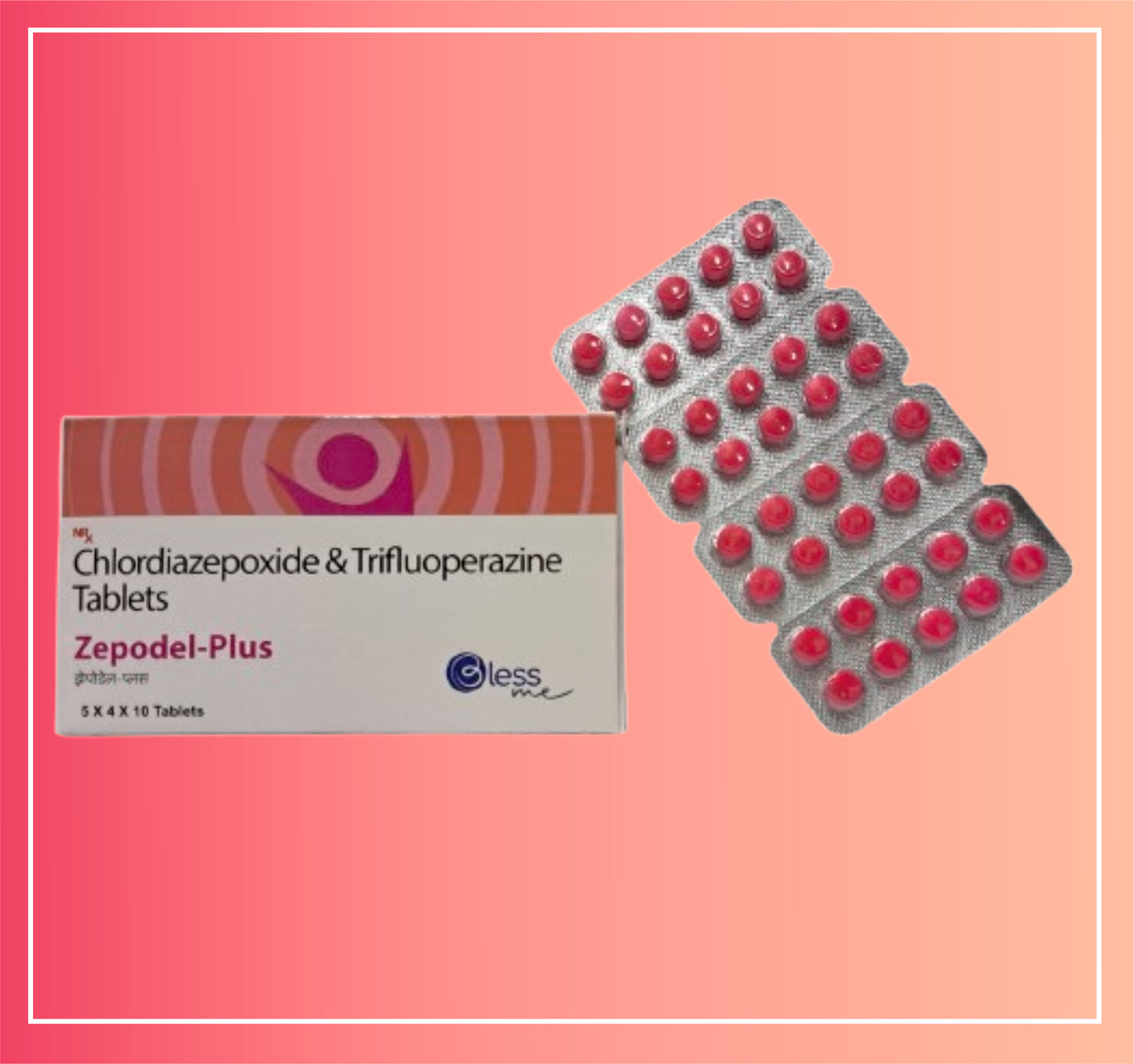 Trifuoperazine 1, Chlordiazepoxide 10 {Rate of 10 Tab} by Dellwich