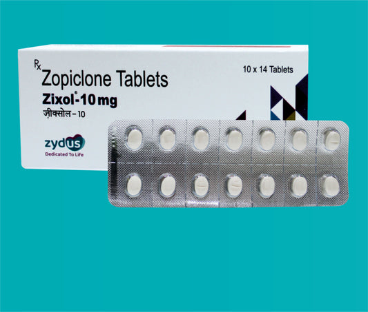 ZIXOL 10 MG TAB ( BLISTER PACK) 10x14 ( Zopiclone IP 10mg ) by Zydus