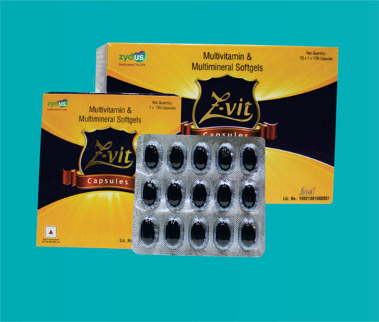 Z- VIT SOFT GEL CAP 10x1x15 ( Multivitamin & Multi Minerals Soft Gel Cap ) by Zydus