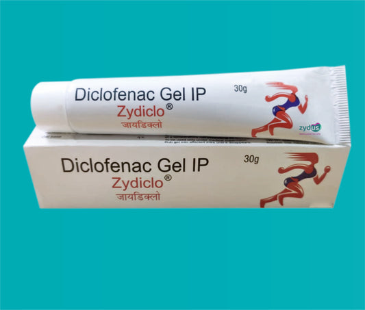 ZYDICLO GEL 30Gm ( Diclofenac Diethyl amine BP 1.16 % w/w(eq. to Diclofenac Sodium 1.00 % w/w) ) by Zydus