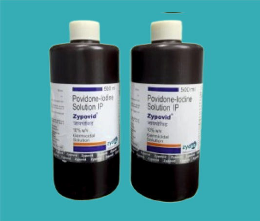 ZYPOVID SOLUTION 10 % - 500 ML 500ml. ( Povidone - Iodine IP 10 % w/v ) by Zydus