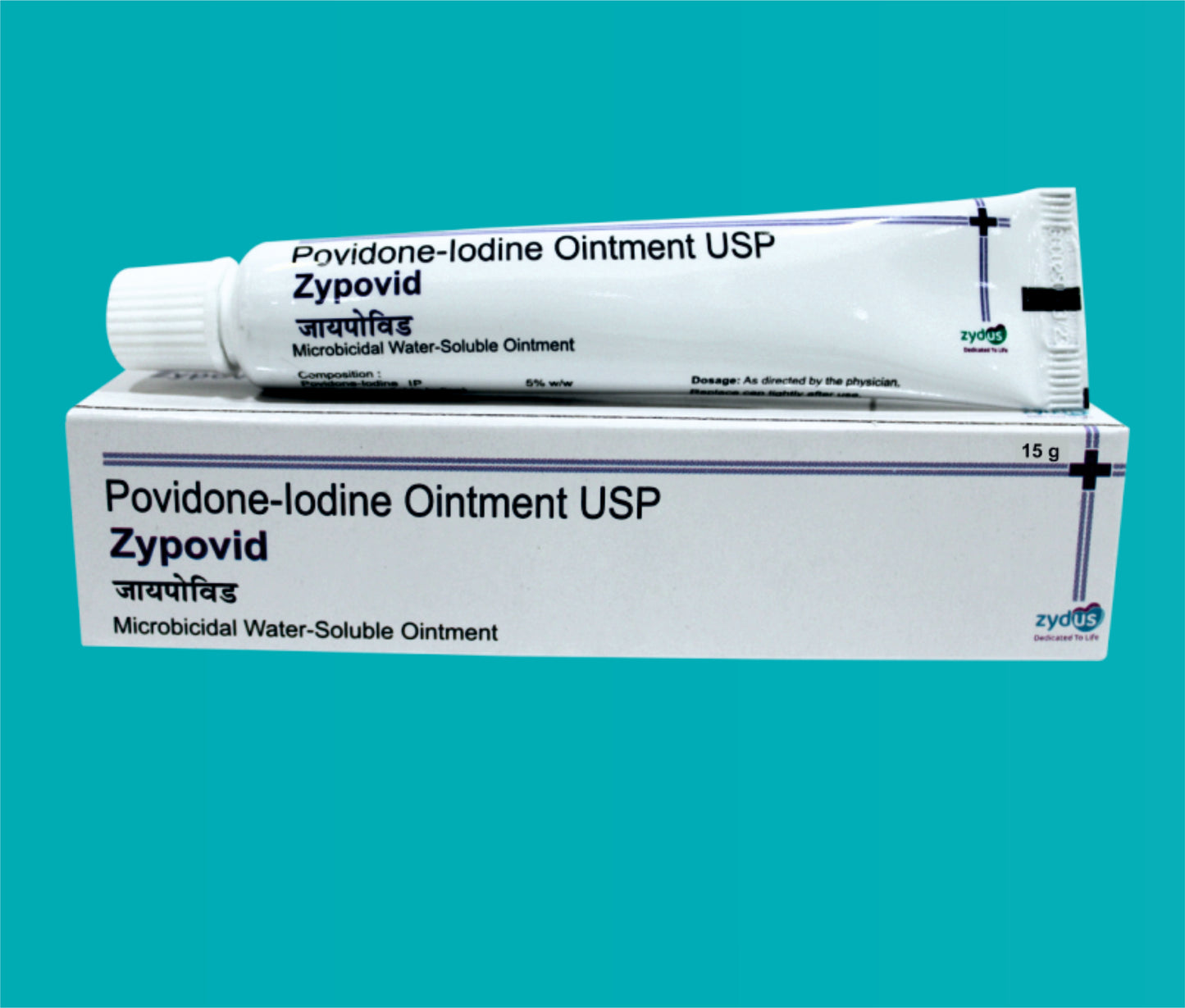 ZYPOVID OINTMENT 15gm ( Povidone Iodine I.P. -5 % w/w(Available Iodine 0.5 % w/w) ) by Zydus