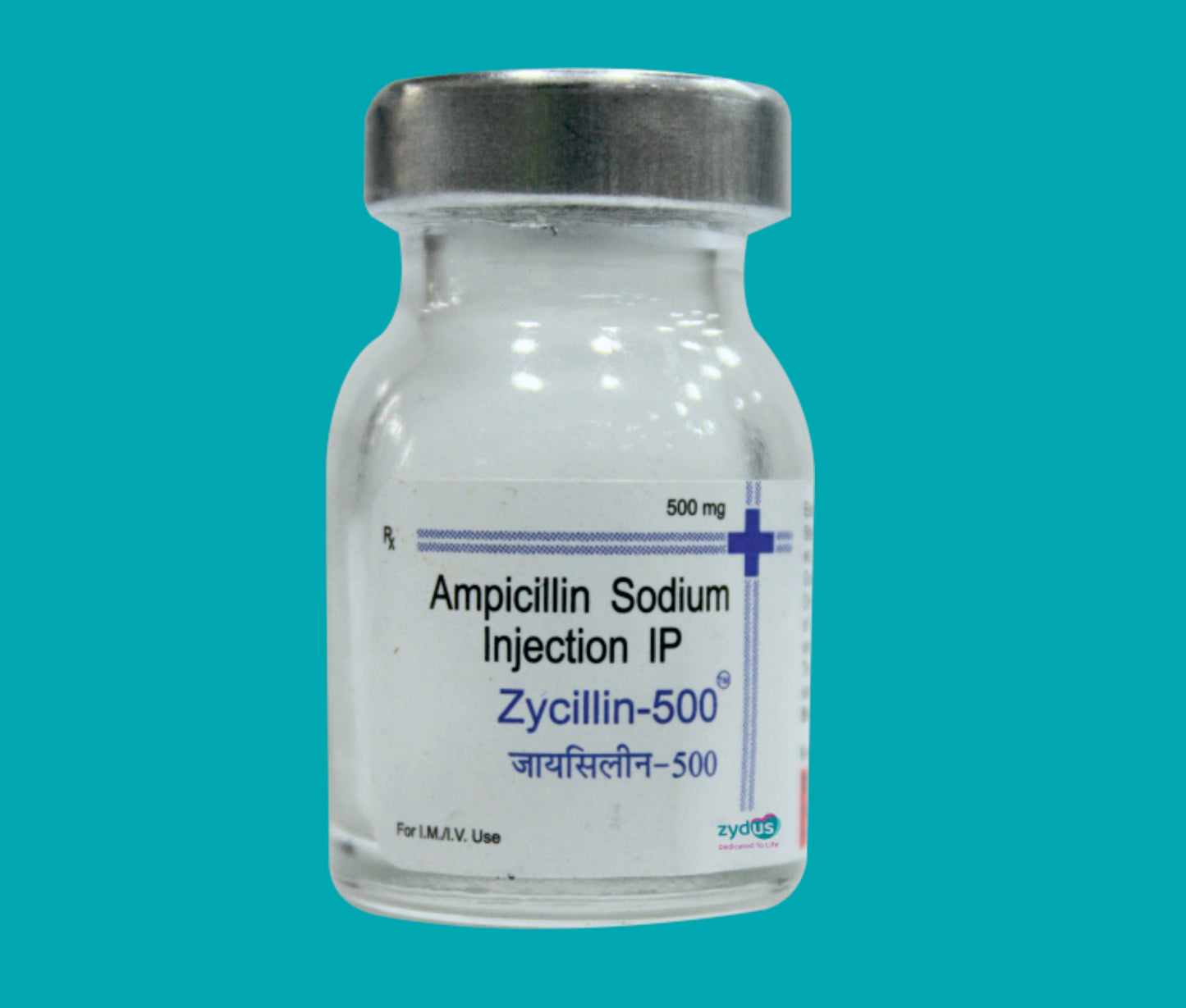 Zycillin Inj. 1Vial Ampicillin 500 Mg by zydus