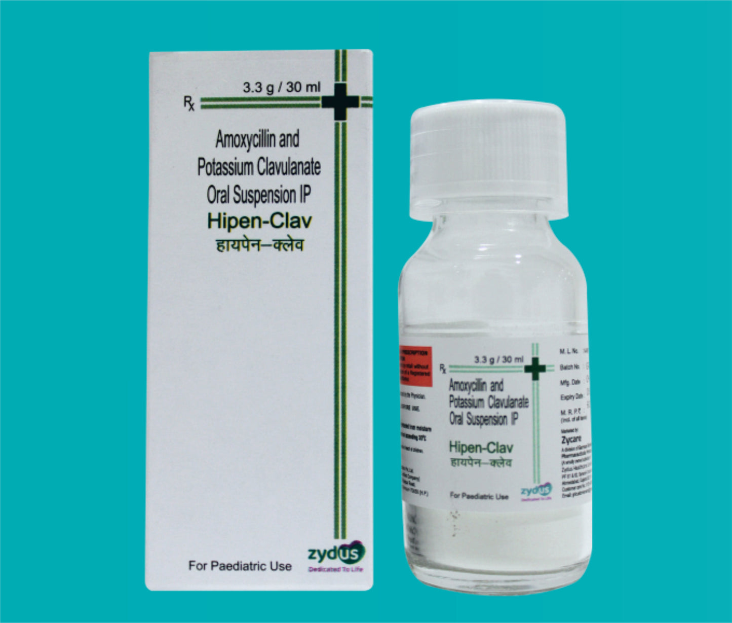 Hipen Clav 228.5 Susp. 30ml. Amoxycillin 200 Mg + Clavulanic Acid 28.5 Mg by zydus