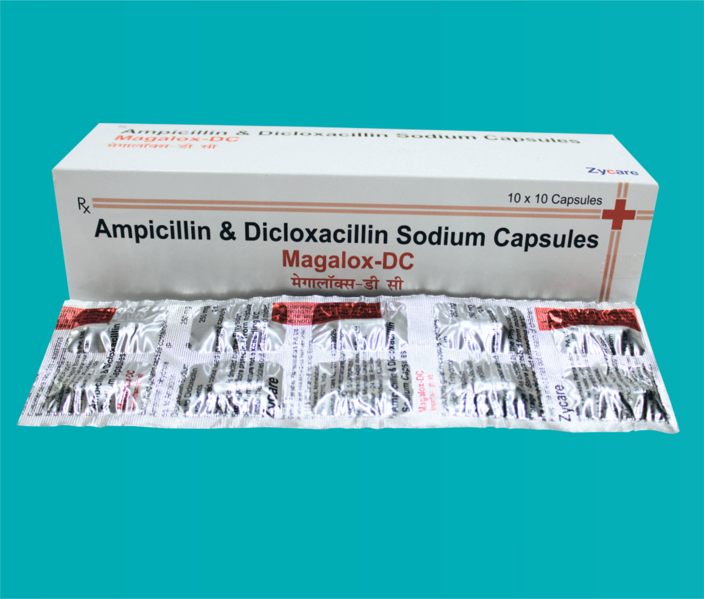 Magalox - DC Cap 10x10 Ampicillin 250 Mg + Dicloxacillin 250 Mg by zydus