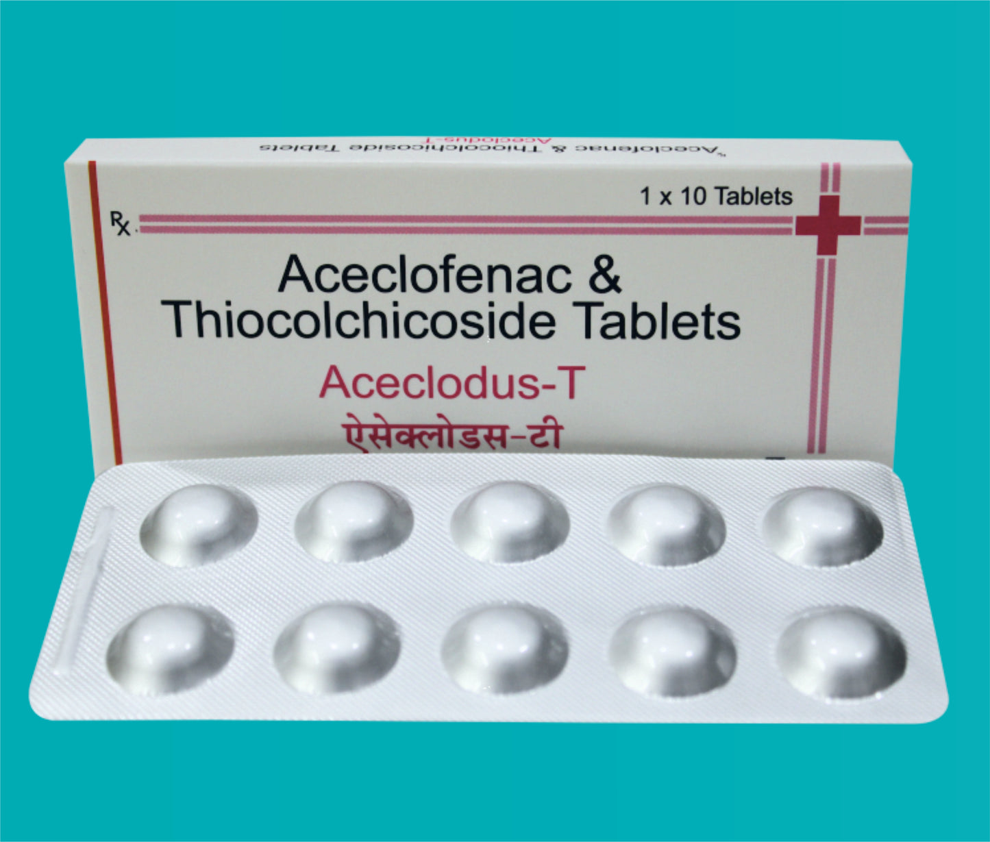 Aceclodus-T Tabs
(Alu- Alu Pack) 10x1x10 Aceclofenac 100 Mg + Thiocolchicoside 4 Mg by zydus