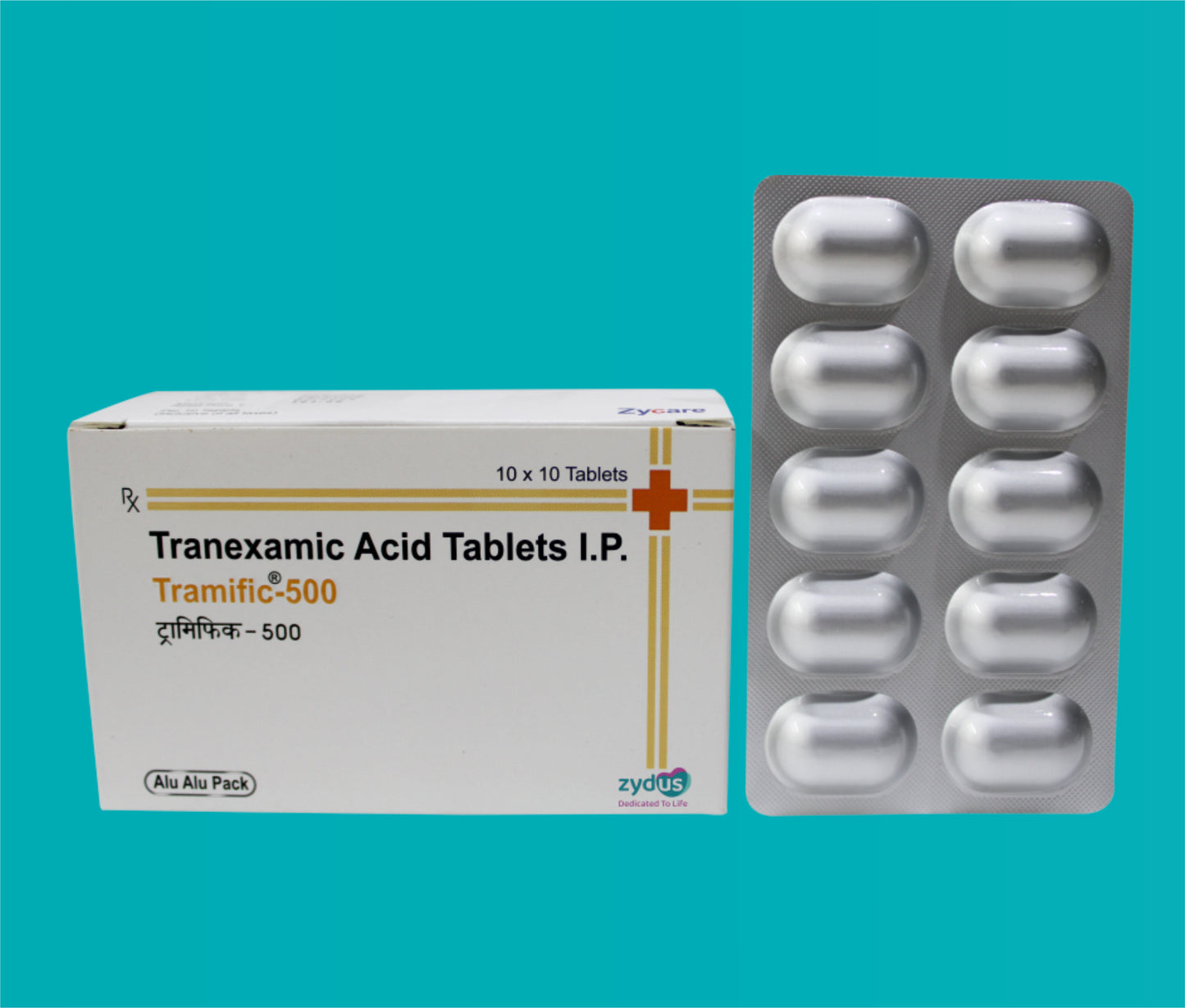 Tramific 500 mg tabs. (Alu-Alu Pack) 10x10 Tranexamic Acid 500 Mg by zydus