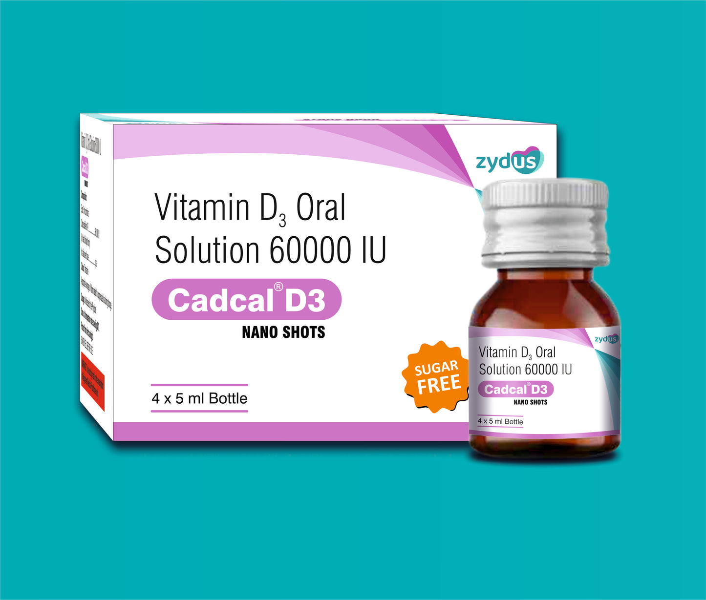 Cadcal D3 Nano 4x5ml Cholecalciferol 60000 Iu by zydus