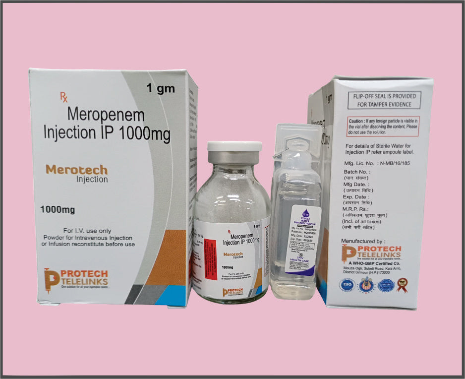 MEROTECH-1000 (MEROPENEM) Vial+WFI